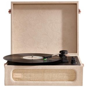 Toca-discos de Vinil Arkrocket Coryphaeus 3 Velocidades Bluetooth Entrada e Saída Alto-falantes Integrados com Cápsula Magnética