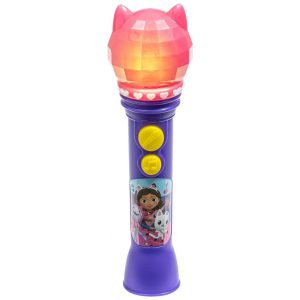 Microfone de Brinquedo DreamWorks Gabbys Dollhouse para Crianças Brinquedo Musical para Meninas com Canção Incorporada eKids