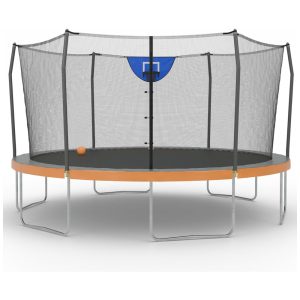 Cama Elastica Capacidade até 125 kg e Tamanho 4 Metros Skywalker Trampolines Laranja