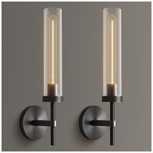 Conjunto de Luminária de Parede com Fio Tamanho 48 cm e 2 Peças para Sala de Estar Corredor Espelho Quarto e Escadas 110V YUEXPAND Preta