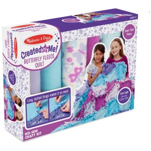 Kit Artesanato Faça Você Mesmo sua Colcha de Lã Infantil Tema Borboleta Sem Costura com 48 Quadrados de 30x30 cm para Crianças Acima de 3 Anos Melissa & Doug