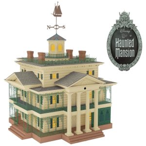 Topo de Árvore Hallmark Keepsake 2025 Disney The Haunted Mansion Collection Disneyland Manor com Luz e Som