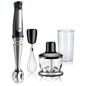 Mixer 3 em 1 com 2 Velocidades e Acessórios 500W 110v BRAUN MQ7035X Prateado
