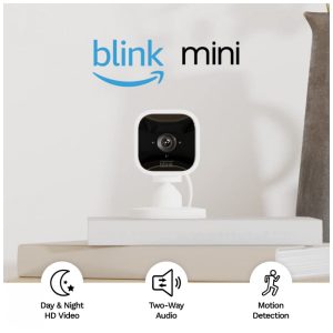 Mini Câmera de Segurança Inteligente HD 1080p Visão Noturna e Detecção de Movimento Blink