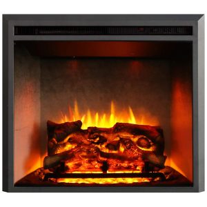 Lareira Elétrica de Embutir A62x71L cm com Controle Remoto e Som de Crepitação de Fogo 110V 1500W RICHFLAME Preta