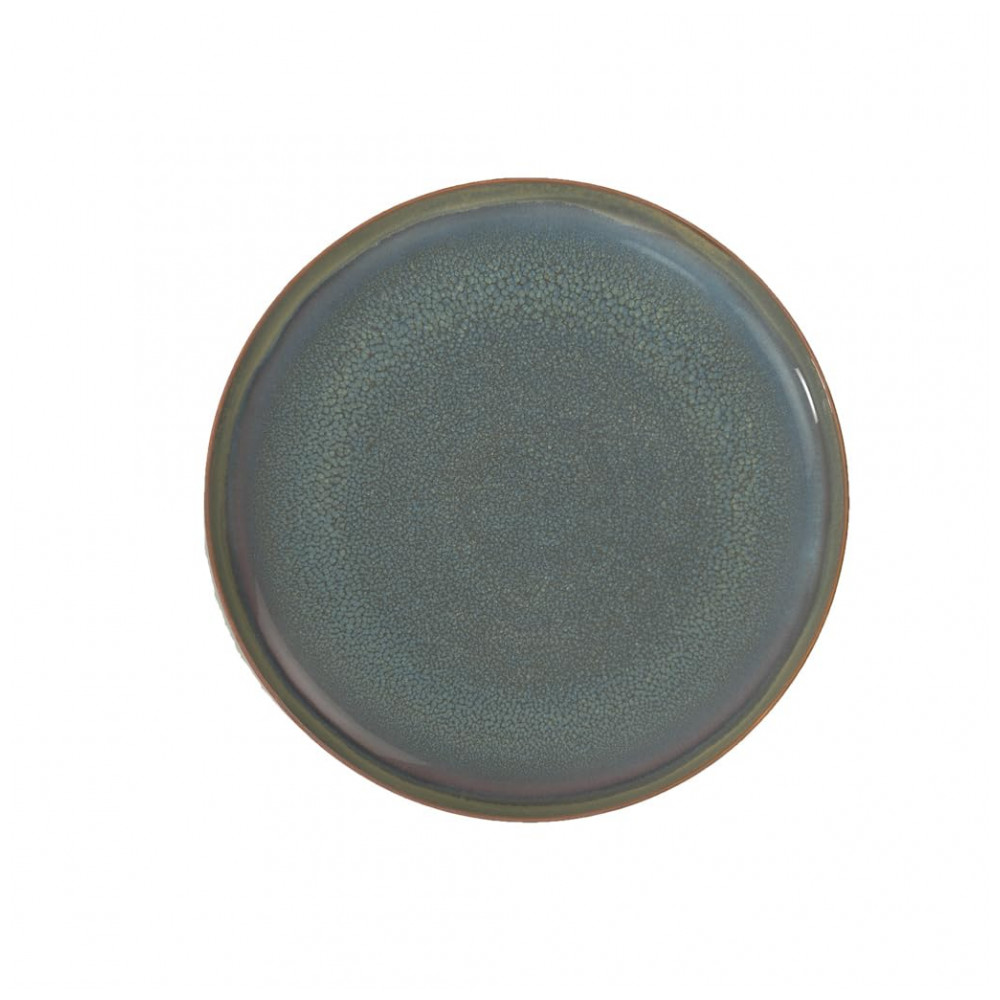 Prato para Jantar de 29 cm Elegância e Praticidade em Sua Mesa com Formato Redondo e Material de Porcelana Villeroy Boch Cinza e Azul