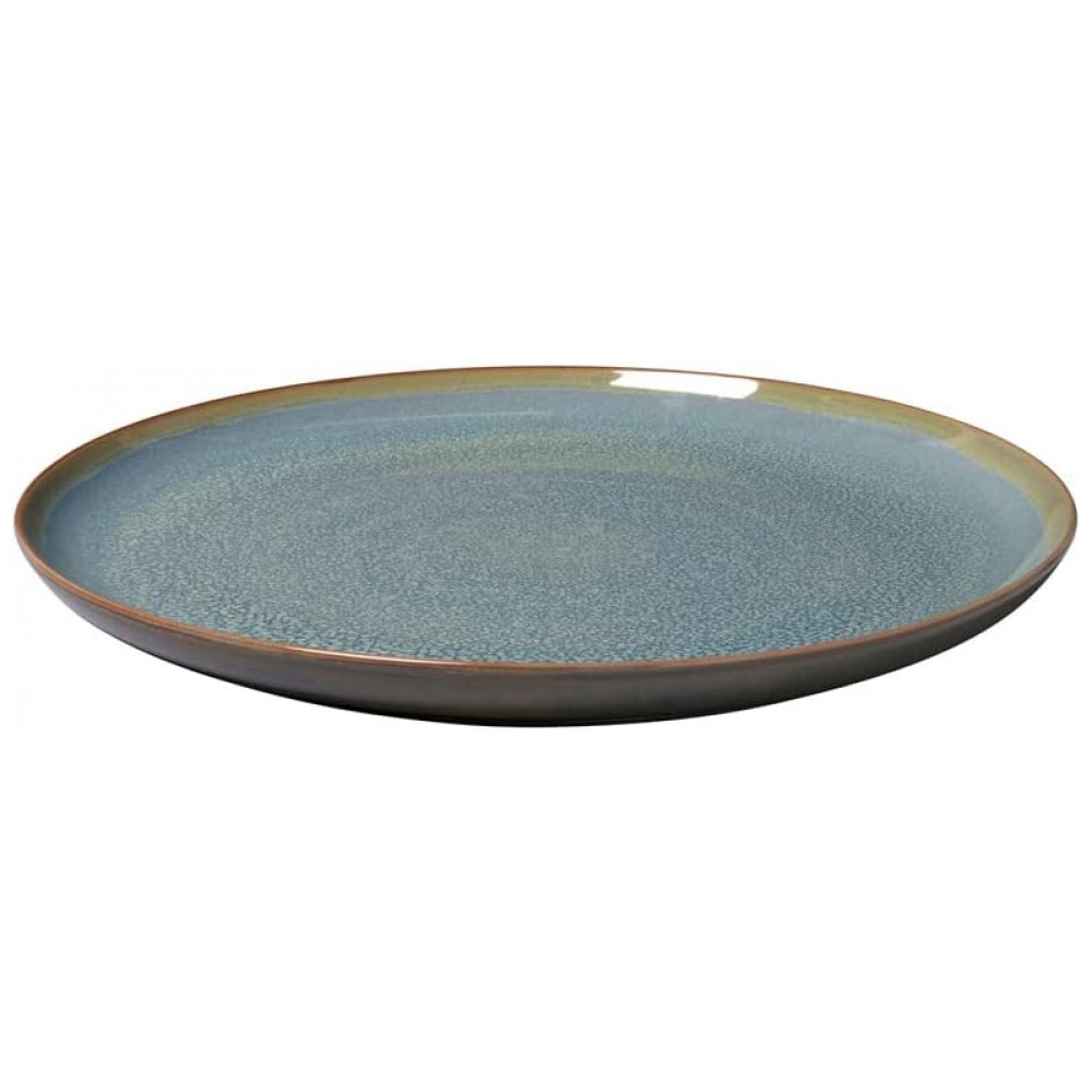 Prato para Jantar de 29 cm Elegância e Praticidade em Sua Mesa com Formato Redondo e Material de Porcelana Villeroy Boch Cinza e Azul - Imagem 2