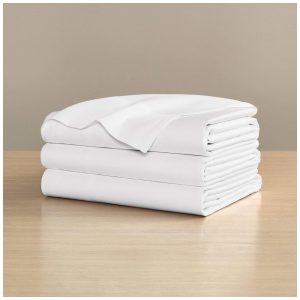 Lençol Tamanho King de Luxo Macio Sedoso Brilhante e Material 100% Algodão de Fibra Longa para Maior Durabilidade H by Frette Branco
