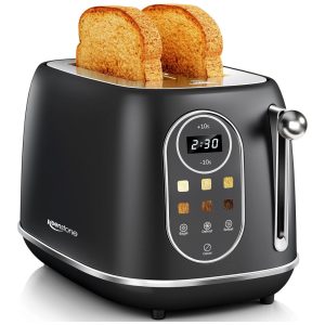 Torradeira 2 Fatias com Painel Digital Recursos para Bagel e 6 Níveis de Tostagem 110V 800W Keenstone Preta