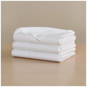 Lençol com Elástico Tamanho King Macio Sedoso com Um Padrão Sutil e Material 100% Algodão de Fibra Longa para Maior Durabilidade H by Frette Branco