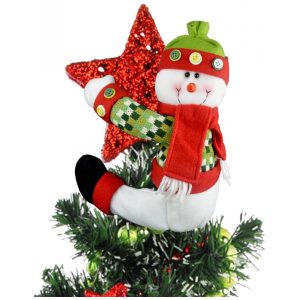 Topo de Árvore de Natal Boneco de Neve Decorações Únicas e Divertidas para o Natal Também Pode Ser Usado Como Amarração de CortinaHongsome