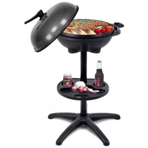 Churrasqueira Elétrica com 4 Níveis de Temperatura 110V 1350W Happygrill Preta