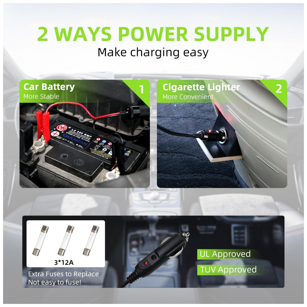 Macaco Elétrico Portátil EFFIROSO de 5 Toneladas 12V Kit de Macaco Hidráulico com Chave de Impacto Inflador de Pneus para Reparo de Emergência - Imagem 5