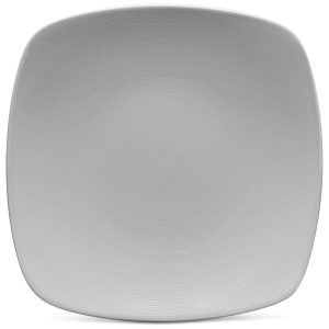 Prato para Todas as Ocasiões de 29 cm Elegância e Praticidade em Sua Mesa com Formato Quadrado e Material de Porcelana Noritake Cinza