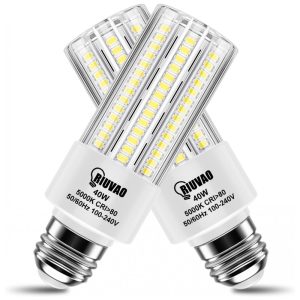 Lâmpada de Milho LED 40W Equivalente a 300W Incandescente 5000 Lumens Luz Branca Fria 5000K Base Média E26E27 RIUVAO