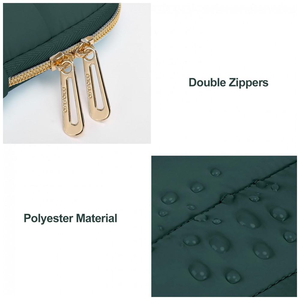 MOSISO Estojo Puffy para Laptop 13-13,3" Compatível com MacBook Air/Pro 13-14, HP, Dell, ASUS, Lenovo, Bolsa Horizontal com Estojo Pequeno, Verde Pavão - Imagem 4