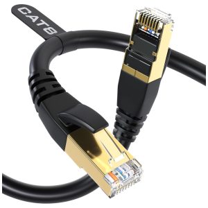 Cabo de Internet Cat8 4M Vel40Gbps 2000Mhz com Conector RJ45 DBILLIONDA Preto