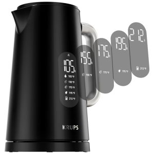 Cafeteira Chaleira Elétrica Sem Fio 7 Xícaras 17 Litros Interior Inoxidável Cor KRUPS BW801852 Preto