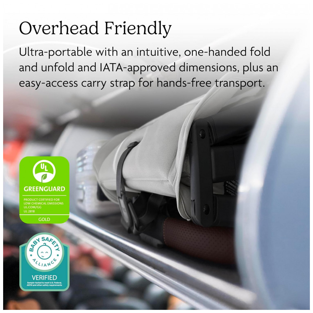 Carrinho de Bebê UPPAbaby Minu V3 Greyson Cinza Carvão Leve Compacto Dobrável com Uma Mão Desde o Nascimento Capota Extensível - Imagem 3