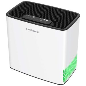 Purificador de Ar com Filtro HEPA com Display LED com Luz Noturna Área até 24 m2 13W ELECHOMES P1801 Branco