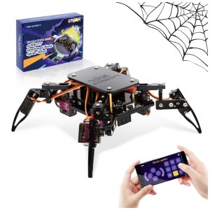 Kit Robô ACEBOTT Aranha Biónica Programável STEM - Controle por App DIY Robótica para Crianças e Adolescentes Presente Educativo