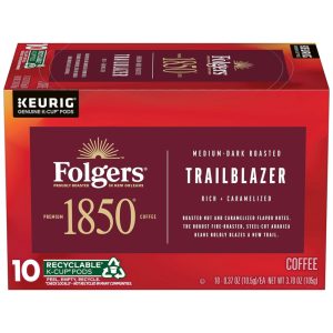 Cápsulas de Café Trailblazer torra média escuro 60u 1850 FOLGERS COFFEE Marrom