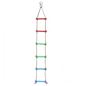 Escada de Corda Rainbow Craft Multicolor 2m - Capacidade 100 kg com Ganchos