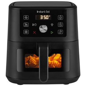 Instant Pot 4QT VORTEX Mini Air Fryer 6 em 1 - Fritar Assar Grelhar Desidratar e Mais Preto 4 Quartos
