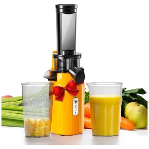 Centrifuga de Frutas com Baixa Velocidade de 60 RPM e Fácil de Limpar 110V 100W Ventray Amarelo