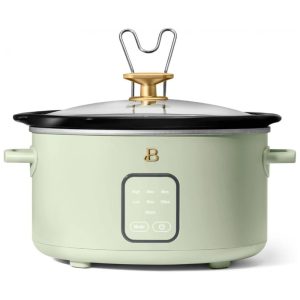 Panela elétrica de cozimento lento Beautiful 4L verde 1500W 110V painel touch