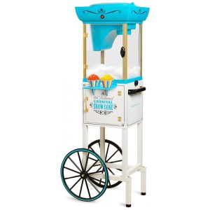 Carrinho de Raspadinha Retro até 48 Porções por Vez com Colher de Metal Nostalgia  Azul