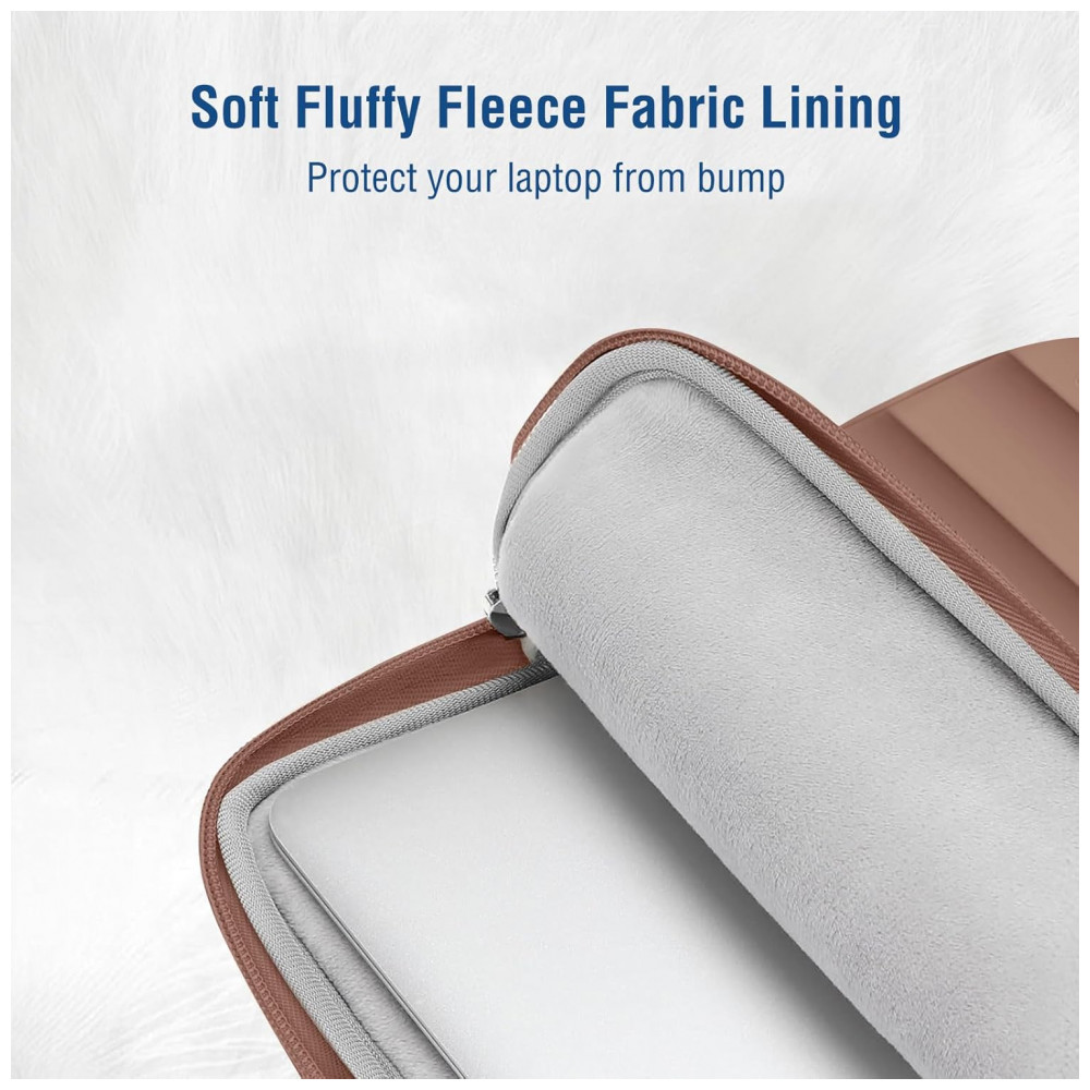 MOSISO Sleeve 13-13.3" para Laptop com Bolsa Pequena, Mocha, Compatível com MacBook Air/Pro, HP, Dell, Lenovo e ASUS - Imagem 4