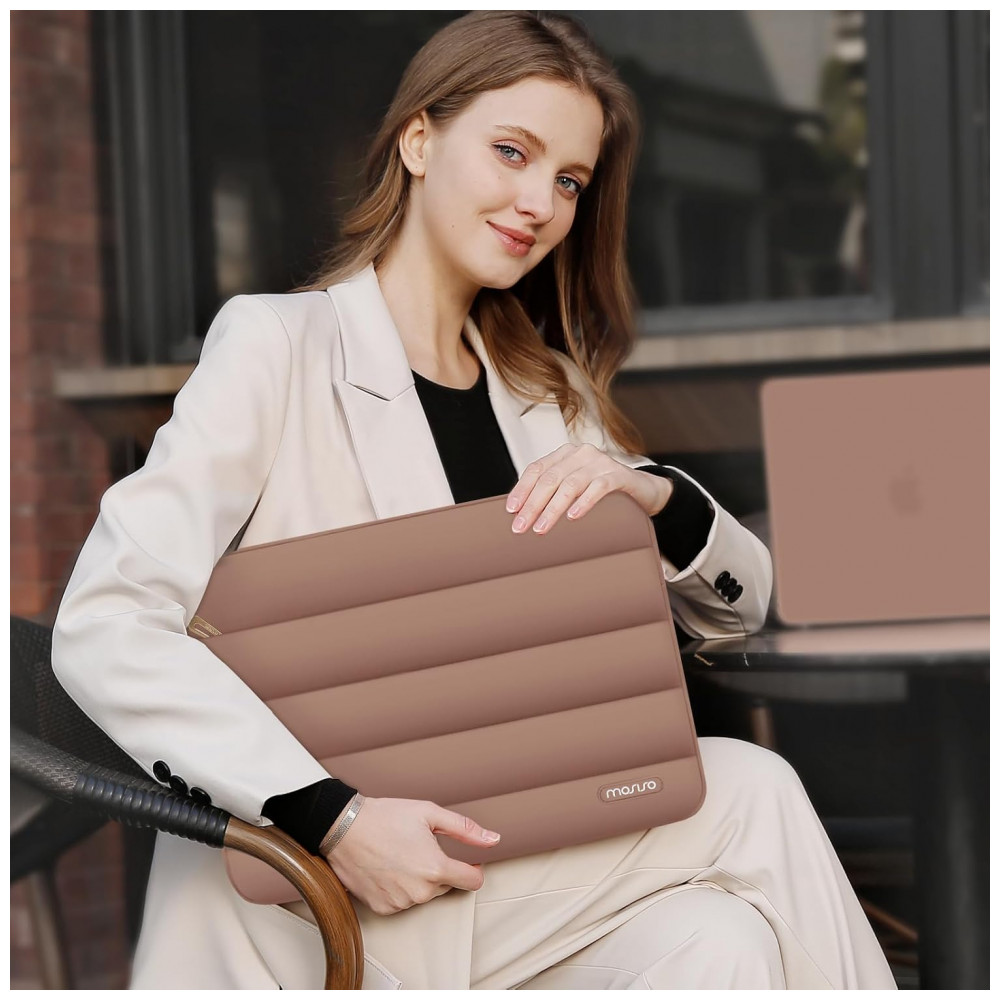 MOSISO Sleeve 13-13.3" para Laptop com Bolsa Pequena, Mocha, Compatível com MacBook Air/Pro, HP, Dell, Lenovo e ASUS - Imagem 6
