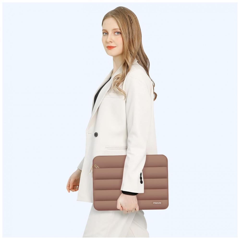 MOSISO Sleeve 13-13.3" para Laptop com Bolsa Pequena, Mocha, Compatível com MacBook Air/Pro, HP, Dell, Lenovo e ASUS - Imagem 7