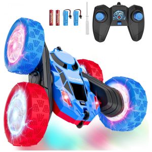Carrinho de controle remoto STEM Hamdol GLOW 4WD dupla face com luzes LED e giros 360°