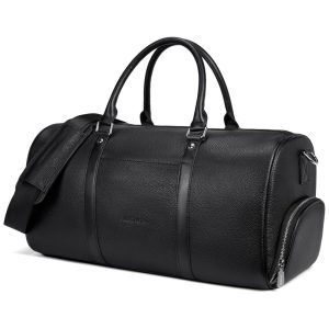 Bolsa de Viagem Masculina Clássica de Couro BOSTANTEN B8164011Kblack Preto