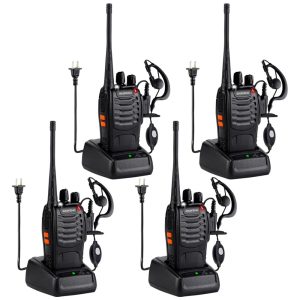 Rádio Comunicador Walkie Talkie Baofeng 888S Recarregáveis de Longo Alcance com Fones para Adultos 16 Canais Rádio Profissional Bateria