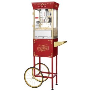 Carrinho de Pipoca Retrô com Panela de 226g e Produz até 108 kg de Pipoca 110V 850W Great Northern Popcorn Vermelho