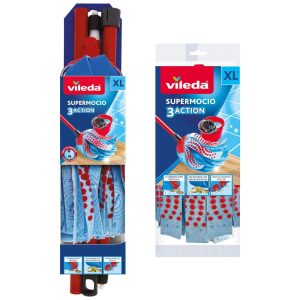 Mop de Limpeza com Recarga Extra Vileda SuperMocio 3Action XL