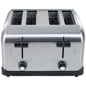 Torradeira Comercial Clivia para Restaurante 4 Fatias Máquina de Aquecimento de Pão Comercial Pop-up Automático Fornos de Pão em Aço Inoxidável