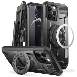 Capa para Iphone 13 Pro Max com Protetor de Tela Embutido SUPCASE Preta