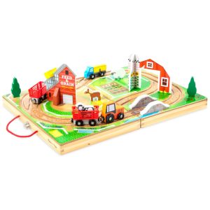 Maleta Interativa com Tema de Fazenda com 17 Peças para Crianças Acima de 3 Anos Melissa & Doug
