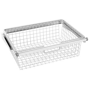Cesto Deslizante para Organização de Gavetas Titânio Rubbermaid