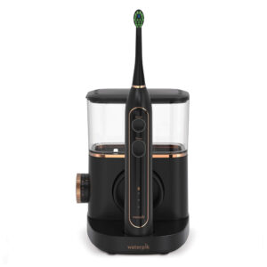 Escova Dental Elétrica Sonic Fusion 2 Cabeças 10 Configurações 110v WATERPIK SF 02 Preto
