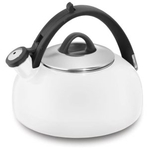 Chaleira de Chá Cuisinart CTK-EOS2W de 2 Litros com Apito – Design Elegante em Porcelana Esmaltada Branca