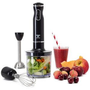 Mixer Multifuncional com Cabo Ergonômico Aço Inoxidável 300W 110v MOSS STONE Preto