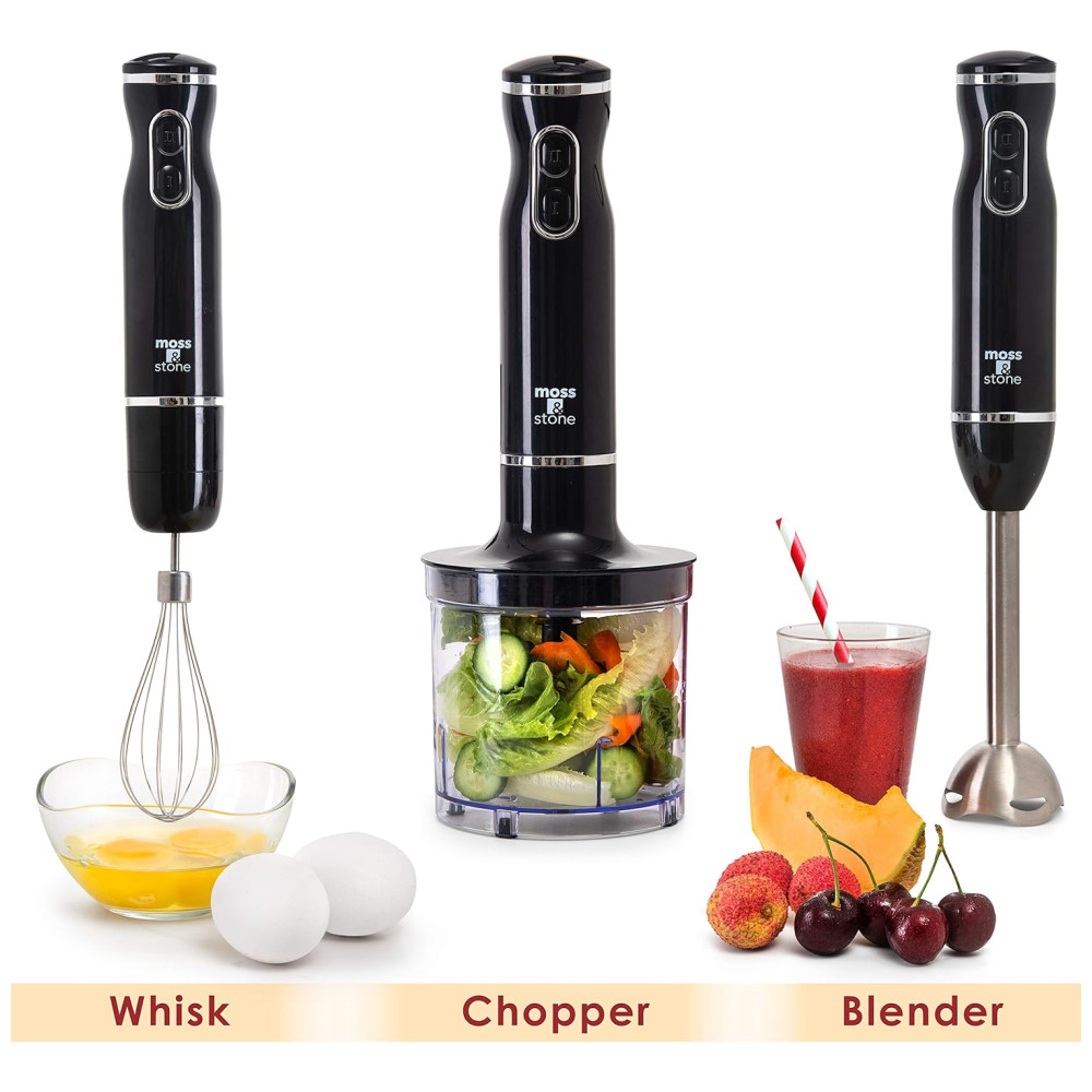 Mixer Multifuncional com Cabo Ergonômico Aço Inoxidável 300W 110v MOSS STONE Preto - Imagem 2