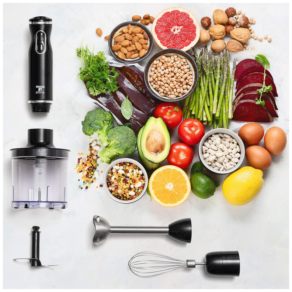 Mixer Multifuncional com Cabo Ergonômico Aço Inoxidável 300W 110v MOSS STONE Preto - Imagem 5