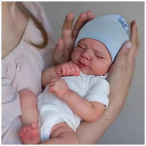 Bebê Recém-Nascido Newborn Boneco Bebê Realista CHAREX Menino 45 Centímetros  Dormindo Corpo de Pano Macio Ponderado Presente de Aniversário Brinquedo
