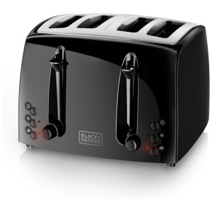 Torradeira com 4 fatias 1500 W preta 110v BLACKDECKER TR1410BD Preto